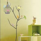 Color Birds Cages Wall Stickers PS-58073
