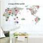 World Map Wall Stickers  PS-58168
