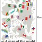 World Map Wall Stickers  PS-58168