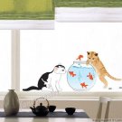 Cat and Fish Wall Stickers SS-58237