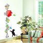 Cat and lamp posts with house Wall Stickers KR-0012