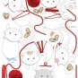 Cat play cold hair ball Wall Stickers KR-0033