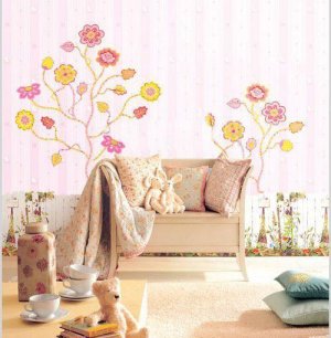 Flowers Tree Wall Stickers PS58012