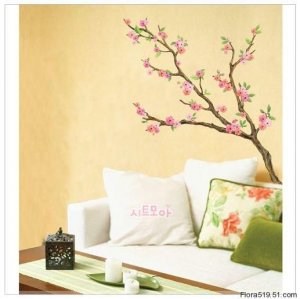 Peach Flower Wall Stickers LWST-06