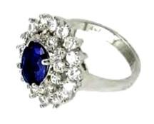 " Royal Princess" Russian CZ Sapphire Ring
