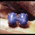 Star Sapphire 8x6 Oval Post Stud Earrings