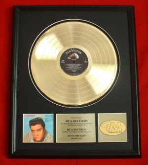 ELVIS PRESLEY GOLD RECORD AWARD "LOVING YOU"