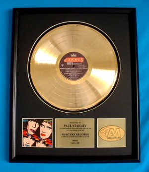 KISS GOLD RECORD AWARD "ASYLUM"