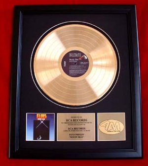 ELVIS PRESLEY GOLD RECORD AWARD "MOODY BLUE"