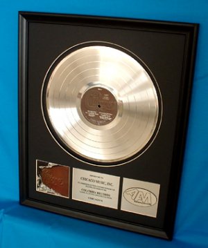 CHICAGO X PLATINUM RECORD AWARD
