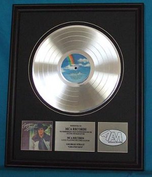 GEORGE STRAIT PLATINUM RECORD AWARD "GREATEST HITS"