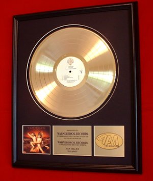 VAN HALEN GOLD RECORD AWARD "BALANCE"