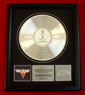 VAN HALEN II PLATINUM RECORD AWARD