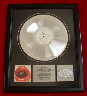 SAMMY HAGAR PLATINUM RECORD AWARD "THREE LOCK BOX"