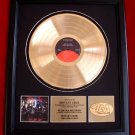 MOTLEY CRUE GOLD RECORD AWARD "GIRLS, GIRLS, GIRLS"