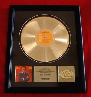 JIM REEVES GOLD RECORD AWARD "PURE GOLD"