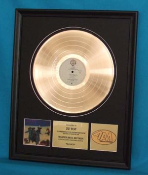 ZZ TOP GOLD RECORD AWARD " EL LOCO"