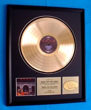 RUSH GOLD RECORD AWARD "MOVING PICTURES"