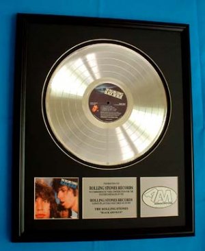 THE ROLLING STONES PLATINUM RECORD AWARD "BLACK AND BLUE"
