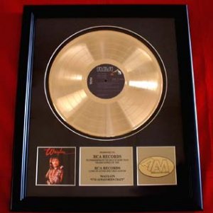 WAYLON JENNINGS GOLD RECORD AWARD "ALWAYS BEEN CRAZY"
