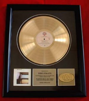 DIRE STRAITS GOLD RECORD AWARD