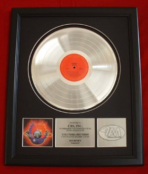 JOURNEY PLATINUM RECORD AWARD  "INFINITY"