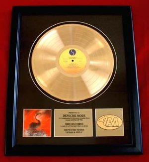 DEPECHE MODE GOLD RECORD AWARD - "SPEAK AND SPELL"