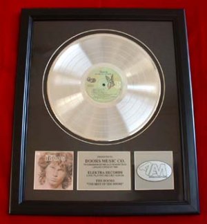 THE DOORS PLATINUM RECORD AWARD