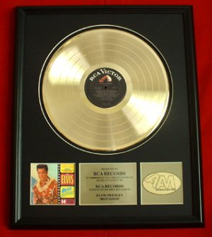 ELVIS PRESLEY GOLD RECORD AWARD