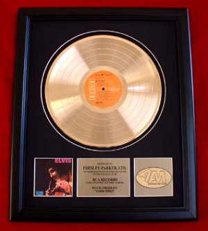 ELVIS PRESLEY GOLD RECORD AWARD "GOOD TIMES"