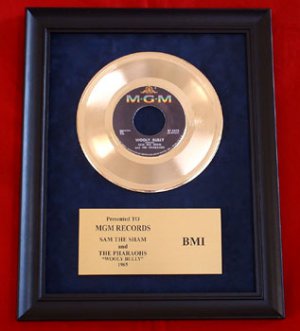 SAM THE SHAM AND THE PHARAOHS GOLD RECORD AWARD "WOOLY BULLY"
