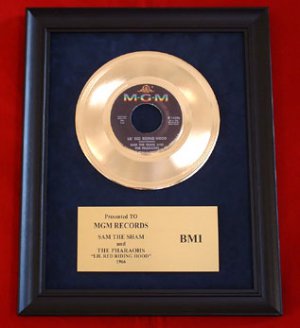 SAM THE SHAM AND THE PHARAOHS GOLD RECORD AWARD "LIL RED RIDING HOOD"