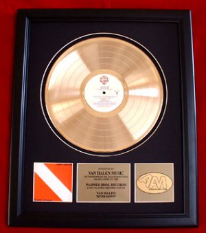 VAN HALEN GOLD RECORD AWARD "DIVER DOWN"
