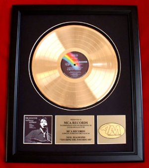 NEIL DIAMOND GOLD RECORD AWARD "TOUCHING YOU, TOUCHING ME"