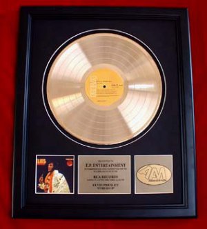 ELVIS PRESLEY GOLD RECORD AWARD "PURE GOLD"