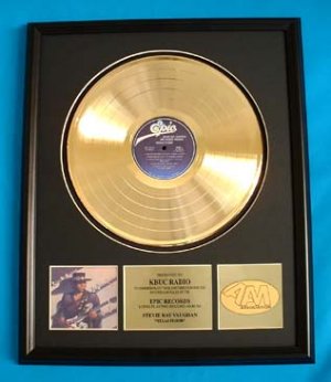 STEVIE RAY VAUGHAN GOLD RECORD AWARD "TEXAS FLOOD"