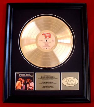 BEE GEES "LIVE" GOLD RECORD AWARD