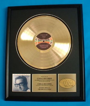 BUDDY HOLLY GOLD RECORD AWARD 