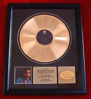 JIM CROCE GOLD RECORD AWARD "LIFE AND TIMES"