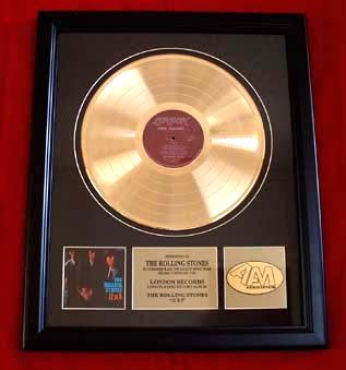 THE ROLLING STONES GOLD RECORD AWARD "12X5" TO: ROLLING STONES