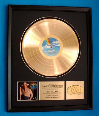 GEORGE STRAIT GOLD RECORD AWARD "BEYOND THE BLUE NEON"