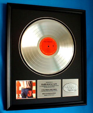 BRUCE SPRINGSTEEN PLATINUM RECORD AWARD "BORN IN THE U.S.A."
