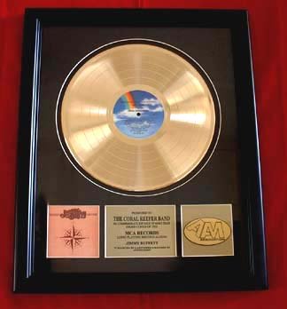 JIMMY BUFFETT GOLD RECORD AWARD "CHANGES IN LATITUDES"
