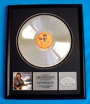 GEORGE HARRISON PLATINUM RECORD AWARD "CLOUD NINE"