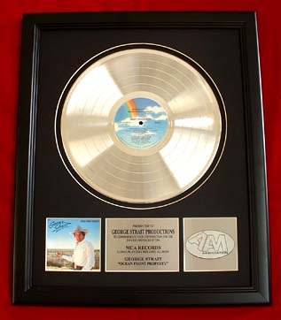 GEORGE STRAIT PLATINUM RECORD AWARD "OCEAN FRONT PROPERTY"