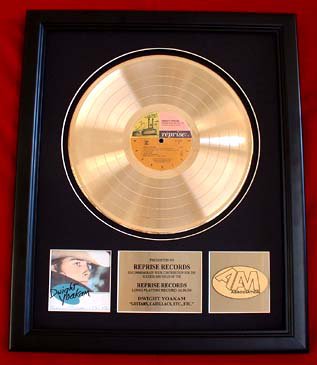 DWIGHT YOAKUM GOLD RECORD AWARD "GUITARS, CADILLACS, ETC."