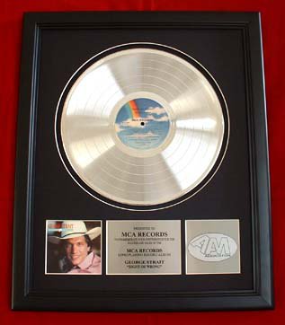 GEORGE STRAIT PLATINUM RECORD AWARD "RIGHT OR WRONG"