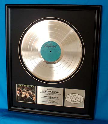THE BEATLES PLATINUM RECORD AWARD "ROCK N ROLL MUSIC"