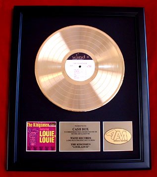 THE KINGSMEN GOLD RECORD AWARD "LOUIE, LOUIE"