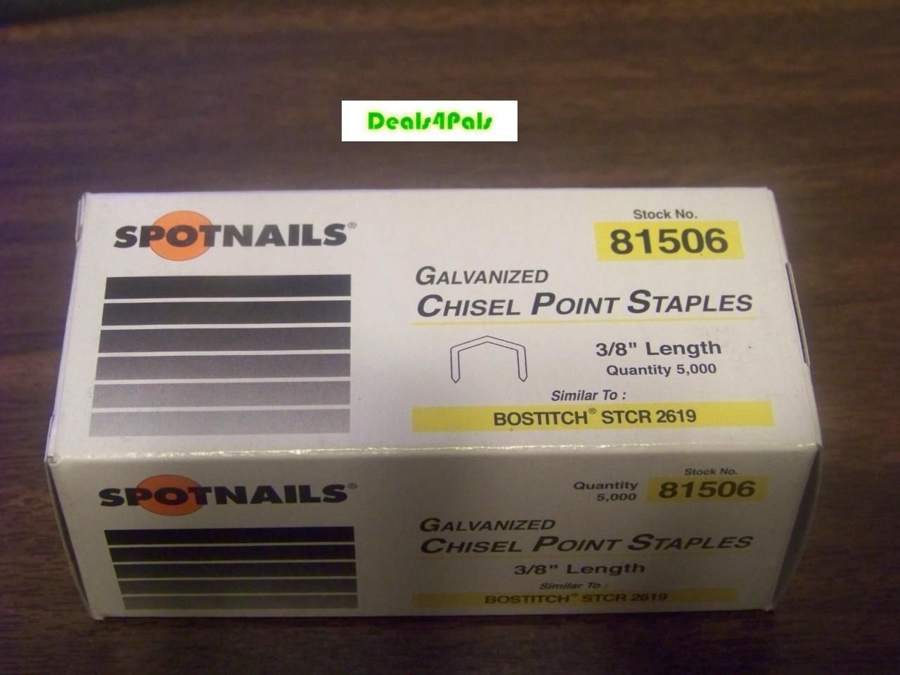 GALVANIZED CHISEL POINT STAPLES STCR2619 3/8 BOSTITCH T56 Markwell G26 Gun